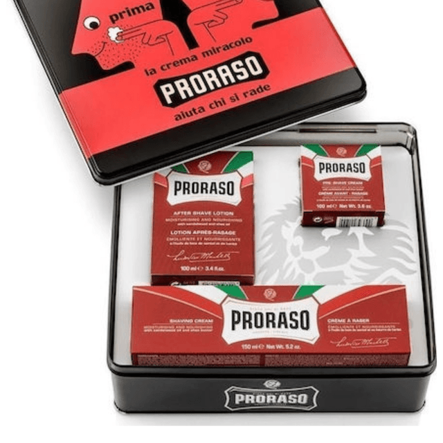 Proraso Σετ Περιποίησης για Γένια Prima e Dopo με Sandalwood Pre-shave Cream 100ml, Shaving Cream 150ml, After Shave Lotion 100ml 7004327003617